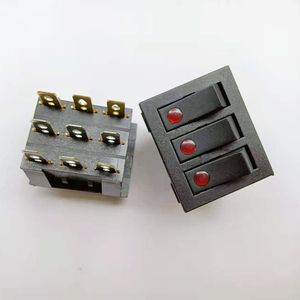 <b>Momentary</b> Rocker <b>Switch</b> 15A 250V KCD3 2,3 Way DBDP Triple 9-foot 2-Gear Rocker <b>Switch</b> with Led Lamp33.5*40 Boat <b>Switch</b> - Product Image 5