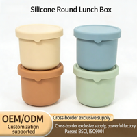 Boîte de conservation alimentaire pour enfants de 250 ml, écologique, durable, en silicone sans BPA, étanche, passe au lave-vaisselle, passe au micro-ondes, chauffable