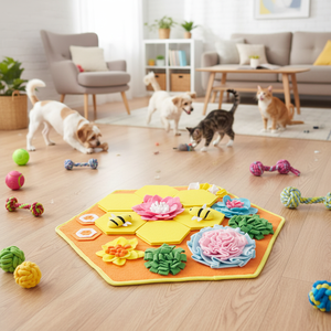 Kaymaz Köpek Koklama Pedleri Karikatür Arı Kovanı Etkileşimli Eğitici Köpek Koklama Besleme Pedleri - Product Image 6