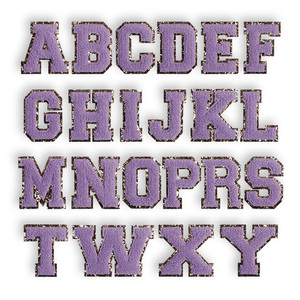 Bán buôn tùy chỉnh màu đen hồng tím đa màu chữ Chenille sắt trên các bản vá lỗi - Product Image 1