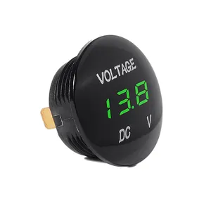 DC 12V 24V Waterproof Green Light Mini Gauge Acrylic LED Digital Voltmeter For Cars Motorcycles Auto Truck Vehicles