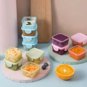 Contenitore per Alimenti per Bambini Senza BPA, Grado Alimentare, Ermetico, Adatto a Microonde e Congelatore, Mini Scatola per Pasti Supplementari - Product Image 1