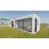 Casa Contenedor Modular de Lujo para Tienda, Restaurante o Vivienda, Casa Prefabricada Ensamblada con Ventanas de Vidrio