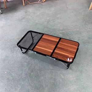 Parrilla pequeña multifunción portátil de nuevo diseño, <span class=keywords><strong>Maleta</strong></span> de madera de aluminio para barbacoa, mesa de Picnic plegable para acampar al aire libre - Product Image 1