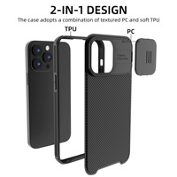 Étui magnétique pour objectif d'appareil photo avec fenêtre coulissante de protection complète pour la série Apple iPhone, coque antichoc pour iPhone 12/13/14/15/16