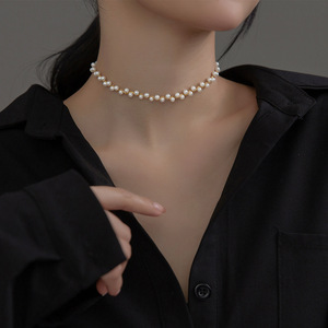 Collier en argent S925, design frais et original, exquis et simple, avec pendentif en perles, Y01816, colliers à perles tendance - Product Image 2