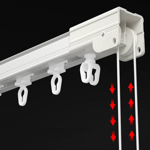 Manuel Hand Pull Rope System S Wave Curtain Track Curtain Stainless Steel S <b>Hook</b> <b>Clip</b> Curtain Rail Track - Product Image 6