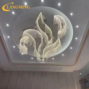 계단 샹들리에 빛 럭셔리 크리스탈 로프트 아파트 빌라 듀플렉스 바닥 거실 빈 회전 나비 긴 샹들리에 - Product Image 4