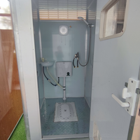 Toilette préfabriquée Toilette publique portable en acier Salle de bain mobile avec douche Toilette mobile Salle de bain extérieure WC