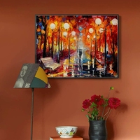 Vente en gros d'art mural abstrait sur toile célèbre paysage de rue de Paris couteau fait à la main peinture à l'huile