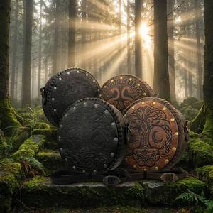 Bolso Bandolera Medieval Vikingo con Grabado, WJF43, Árbol <span class=keywords><strong>de</strong></span> la Vida Nórdico, Cuero PU, Cosplay, Bolso <span class=keywords><strong>de</strong></span> Hombro LARP, Bolsa Retro para Cinturón - Product Image 1
