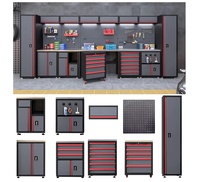 Gabinete de Herramientas de Acero Resistente Personalizable OEM, 15 Cajones, Ruedas, Estilo Moderno Europeo, Cerradura con Llave, Capacidad de Carga de 1000 kg, para Garaje
