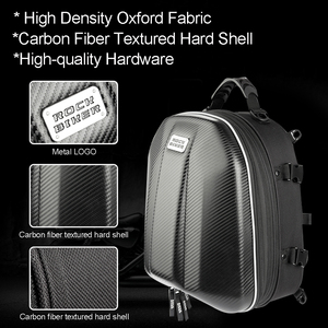 Karbon Fiber motosiklet kuyruk çantası çok fonksiyonlu su geçirmez Oxford çanta yüksek kapasiteli motosiklet arka koltuk çantası - Product Image 4
