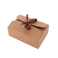 Papier fantaisiste personnalisé pour chocolat, emballage Kraft bon marché avec cravate de ruban, papier Kraft