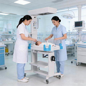 Bebek Radyant Isıtıcı Tıbbi Yenidoğan Bebek Radyant Isıtıcı Fototerapi Lambalı, Hastane Yenidoğan Isıtma Masası - Product Image 6