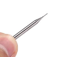 Pisau Penggiling Tungsten Carbide Tanpa Lapisan 0.6mm, Mata Bor CNC Router untuk Mesin PCB, Shank 1/8" (3mm)
