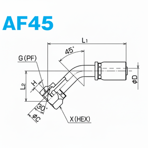Accouplement de tuyau AF45-G NITTA pour LB70 LF70 Produit d'accouplements d'arbre de haute qualité - Product Image 1