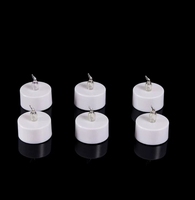 Petite bougie LED à piles en plastique, blanc chaud clignotant, pour décoration de chemin, mariage et confession