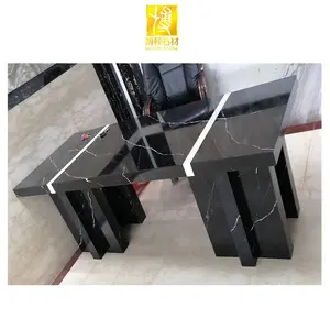 Новый дизайн мебели, обеденные столы из черного мрамора, стол под заказ