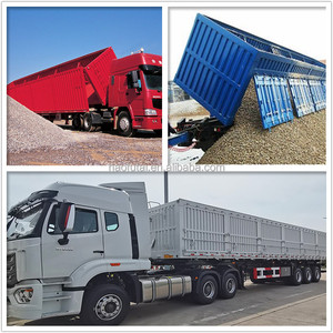 Bonne qualité Euro 2 Diesel lourd benne semi-remorque Transport sable charbon renversement côté basculement remorques - Product Image 6