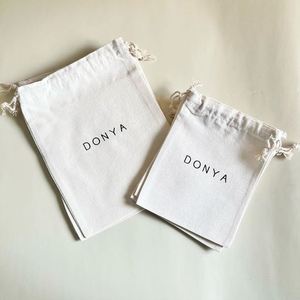 Manufacturers Direct Reusable Beige Color Cotton Dust <b>Pouch</b> Custom Eco Cotton <b>Drawstring</b> <b>Pouch</b> with Logo Printing - Product Image 4