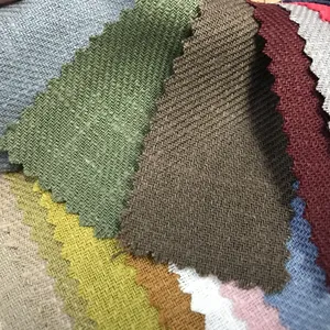 #8804 Grosir Seprai Warna Solid Twill 100% Kain Rami Tekstil untuk Pakaian Produsen Grosir Kain Berkualitas Tinggi