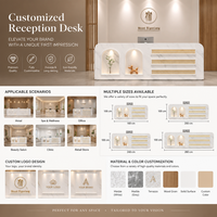Comptoir de réception minimaliste moderne multifonctionnel pour restaurants, bars, salons de beauté, centres de bien-être, maisons d'hôtes