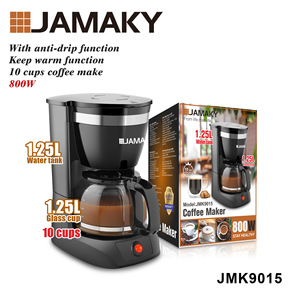 Cafetière électrique JAMAKY avec carafe en verre de 1,25 L pour la maison et le bureau - Product Image 2