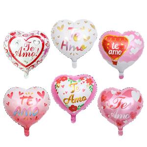 Nouveau <span class=keywords><strong>18</strong></span> pouces saint valentin <span class=keywords><strong>espagnol</strong></span> en forme de coeur ballon mariage Confession Te Amo ours pêche aluminium <span class=keywords><strong>Film</strong></span> ballons Thanksgiving - Product Image 1