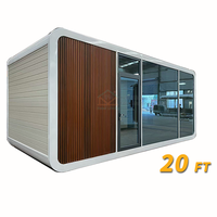 Cabine préfabriquée contemporaine de 20 pieds ou 40 pieds, pod de travail mobile Apple pour bureau, hôtel ou parc sur terrain non utilisé, en acier