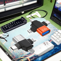 Adaptateur OTG 3 en 1 Micro USB Type C vers USB 3.0 pour Samsung pour Galaxy S20 S10 & Macbook Utilisé avec les téléphones mobiles