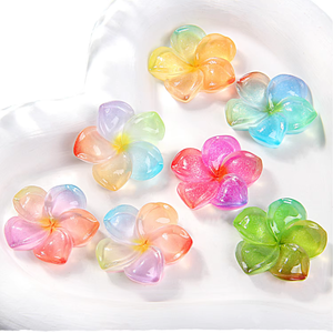 Artesanía de Resina Antigua, Multicolor, Pintura en Aerosol DIY, Accesorios para Carcasas de Teléfono Móvil, Flores de Primavera, Frangipani, Año Nuevo - Product Image 1