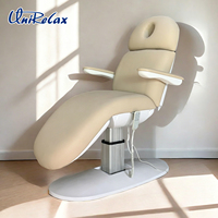 Table de massage électrique chauffante de luxe moderne et réglable pour spa, salon de beauté, podologie médicale, esthétique et soins esthéticiens