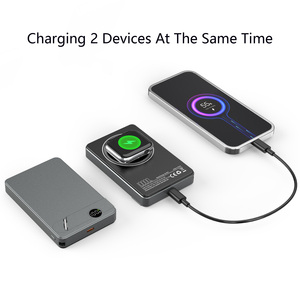 Banque d'énergie magnétique sans fil super mince innovante avec écran LED et support de téléphone 10000mAh Magsaferred Power Bank Battery Pack - Product Image 5