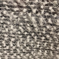 Tissu jacquard en fourrure Hacci 100% polyester teint en fil, doux, avec des poils