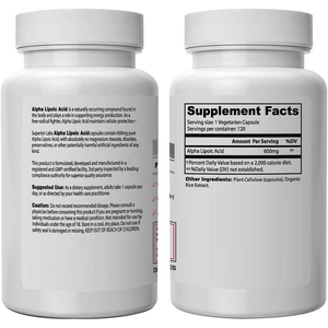 Keluaran baru suplemen diet asam lipoat Alfa 120 kapsul menjaga energi dan dukungan antioksidan untuk pria dan wanita - Product Image 3