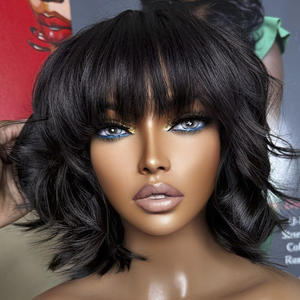 Meilleure vente perruques de <span class=keywords><strong>cheveux</strong></span> humains naturels Bob <span class=keywords><strong>coiffure</strong></span> couvre-chef perruque de <span class=keywords><strong>cheveux</strong></span> humains pour les femmes surbrillance couleur bordeaux Bob avec <span class=keywords><strong>frange</strong></span> - Product Image 6