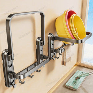 Suction Cup Wall Mount Basin Holder Chrome Finish Punch Free Bathroom Storage Rack For Shower Room - Product Image 2