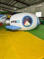 Ballon gonflable en PVC personnalisé BOYI, grande fusée gonflable pour la publicité et les expositions de festivals