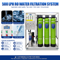 Machine de d’eau commerciale à trois réservoirs, débit 500 L/h, système de filtration par osmose inverse, avec garantie de 1 an