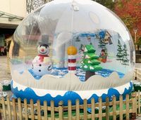Boule à neige géante gonflable Grottes gonflables Taille humaine Location de boules à neige gonflables Grand globe gonflable de Noël neige