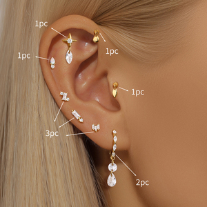 Pendientes de Aro Minimalistas Clásicos de Zirconia 925, Joyería al por Mayor, Resistentes al Agua, en Oferta - Product Image 3