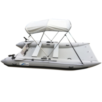 Venta de fábrica, barco de catamarán de carrera inflable con barco pequeño, barco de alta velocidad