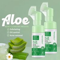 Nettoyant Moussant Visage Anti-Acné et Anti-Imperfections à l'Acide Hyaluronique et à l'Aloe Vera, Contrôle du Sébum, Réduction des Pores, Nettoyage en Profondeur