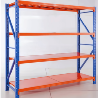 Étagères personnalisables sans boulons, rayonnages de stockage en acier, rayonnages à double profondeur, rayonnages sélectifs pour palettes, pour entrepôt