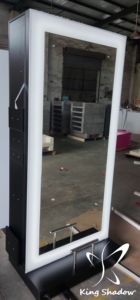 Miroir de salon <span class=keywords><strong>double</strong></span> face Tiroirs en bois de couleur pour dames Meubles de salon de coiffure - Product Image 4