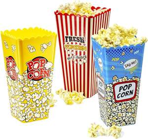 Suministros para Fiestas Temáticas de Películas, Porta Palomitas Biodegradables, Ecológicos, de Calidad Alimentaria, con Diseño a Rayas - Product Image 4