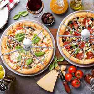 Household Aluminum Durable Knife Round Pizza Cutter Cheese Pancake Baking Tool - Product Image 2