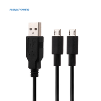Kabel Pengisian Daya Mikro PS4 1 ke 2 Kabel Pengisian Daya USB untuk XBOX ONE 3m