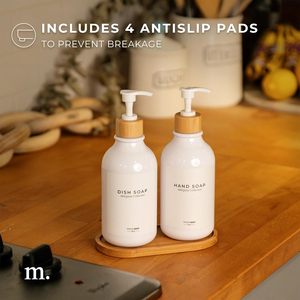 Plateau de toilette classique en bambou pour l'organisation du comptoir de salle de bain, distributeur de <span class=keywords><strong>savon</strong></span>, 6,85 pouces, petit cadeau de mariage - Product Image 4